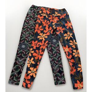 Lularoe Fall Yoga Pants Activewear Leggings Junior OS Multicolor Casual 2 Pair